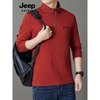 JEEP SPIRIT男士卫衣2025秋冬新款休闲半拉链时尚百搭保暖男上衣