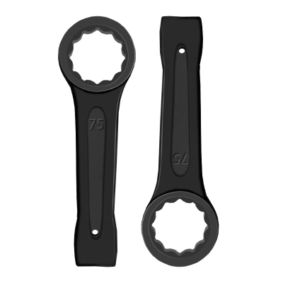 立伟铁牛敲击梅花扳手75mm/把