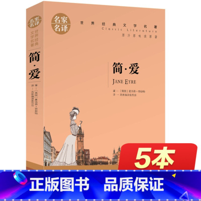 [正版]简爱书籍 初中生小学生原著 世界文学名著书籍 全套经典外国 书高中生中学生课外必读小说原版读物 名家名译