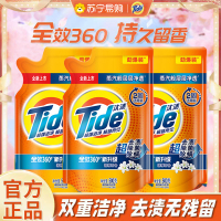 汰渍洗衣液全效360°除菌除螨深层去污渍正品衣物清洁洁雅百合香500g家庭补充装