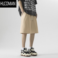 HLCOMAN美式纯色短裤男夏季2024新款潮牌宽松休闲五分裤运动篮球中裤