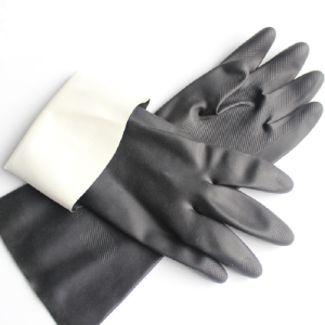 誉丰 短款氯丁植绒防化手套 1双 均码