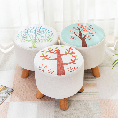 美帮汇创意时尚小凳子沙发小凳子布艺小圆凳方凳茶几凳矮凳客厅