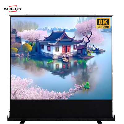 AREDY 地拉式白玻纤免安装投影幕布100寸16:9