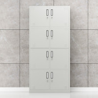 臻远八门更衣柜 ZY-KLP-G080 1800*850*390灰白色厚度0.6mm