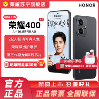 赠蓝牙耳机 荣耀400 12GB+256GB 幻夜黑 5G智能手机