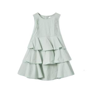 [1件3折价:97.5]米喜迪mecity童装夏新款女童连衣裙层叠A型洋气粉色礼服儿童