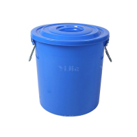翌嘉YJ4122060 商用家用加厚塑料圆桶 380升蓝色带盖
