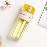 茶水分离双层玻璃杯防摔便携泡茶杯子可爱茶杯女夏季个人专用水杯 敬平