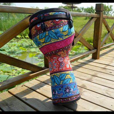 鼓动人生手鼓非洲鼓幼儿园8寸10寸云南儿童初学成人入门免调音鼓标10寸格子款可调音