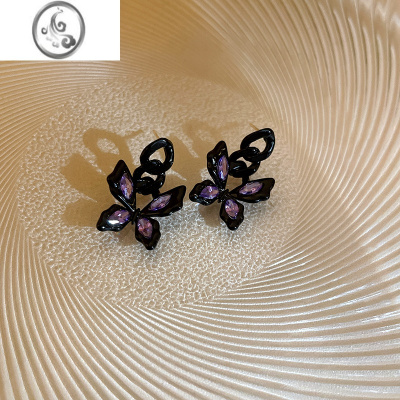 JiMi精致蝴蝶耳环超仙轻奢高级感耳钉冷淡风气质网红同款百搭独特耳饰