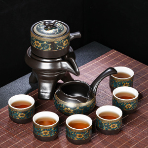 [补贴10%]懒人茶具套装家用喝茶防烫泡茶壶陶瓷功夫茶杯石磨半自动冲茶神器