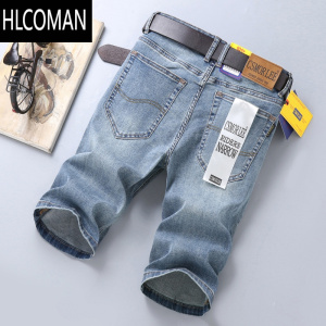 HLCOMAN夏季薄款男士牛仔短裤2024新款五分休闲牛仔裤弹力中裤男款
