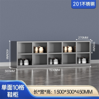 鑫环境 单面10格201不锈钢换鞋柜工厂净化车间单双面更衣员工换鞋凳医用实验无尘换鞋柜