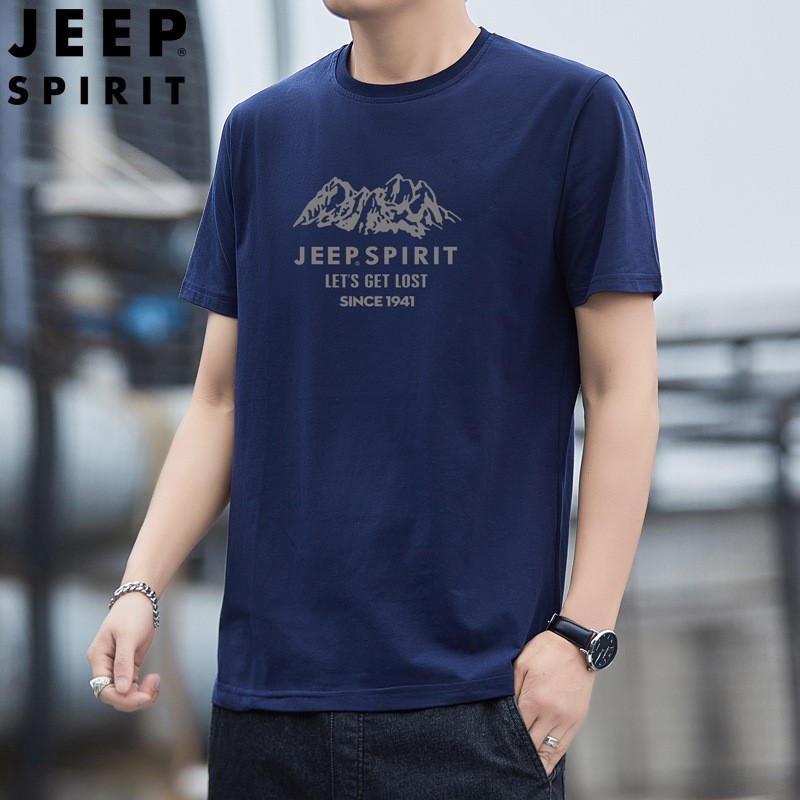 JEEP SPIRIT新款短袖T恤男潮牌夏季男装韩青年男士体恤衫279053
