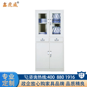 鑫虎威 加厚文件柜 资料柜 钢制办公柜 中二斗器械柜