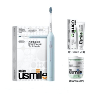 usmile 组合P1MAX电动牙支(1个刷头)+刷卓效清新牙膏1个+小海马双线牙线棒1盒