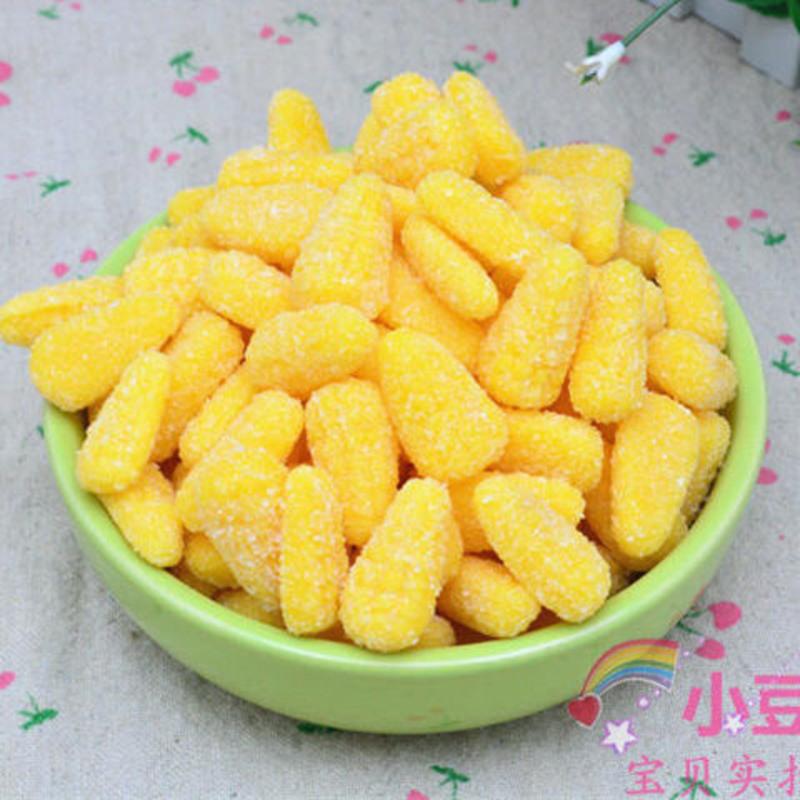 [买二送一]果味软糖砂糖粒粘牙糖玉米橘子圆圈喜糖果零食 250克 玉米