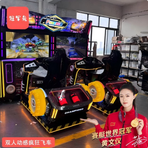 冠军兔双人动感疯狂飞车投币赛车模拟游戏机设备商场商用电玩城游戏厅跳跃类运动