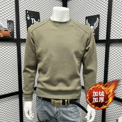 蛇年本命年刺绣卫衣男装长袖体恤圆领上衣潮流保暖加绒春秋冬