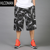 HLCOMAN夏季薄款篮球裤加肥加大码运动中裤男士透气宽松短裤五分裤大裤衩