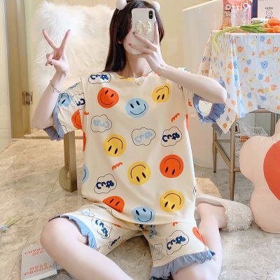 2021新款短袖孕妇睡衣夏季薄款两件套可外穿可调节孕晚期产后哺乳聿垣格