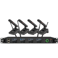 惠度(HuiDu)无线一拖四话筒方管会议麦克风 BS-G40F(销售单位:套)