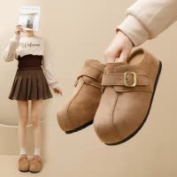 包头半拖鞋女外穿鞋子2026夏季新款休闲一脚蹬懒人厚底鞋