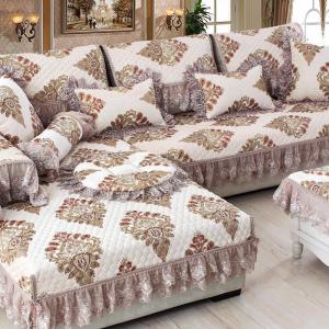 家柏饰(CORATED)北欧雪尼尔沙发垫四季通用型欧式布艺防滑坐垫子靠背巾贵妃椅套罩