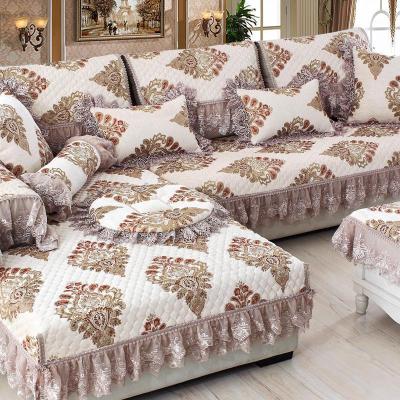 家柏饰(CORATED)北欧雪尼尔沙发垫四季通用型欧式布艺防滑坐垫子靠背巾贵妃椅套罩