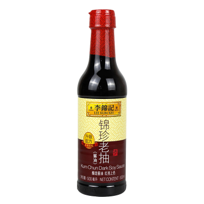 李锦记(LEE KUM KEE)锦珍老抽500ml 非转基因酱油0添加防腐剂调味品拌饭凉拌炒菜酱油500ml