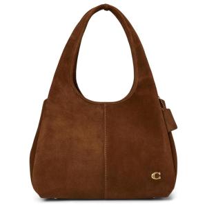 COACH/蔻驰女包斜挎大容量通勤休闲帆布托特包 Warm_Brown