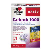 德国Doppelherz双心 氨糖软骨素硫酸1000维骨力绿贻贝胶囊40粒/盒骨骼缓解骨关节软骨
