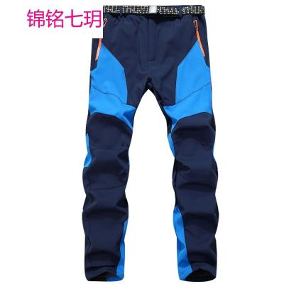 2015批发户外男款冲锋裤款抓绒裤保暖防风防水加厚软壳裤登山裤冬