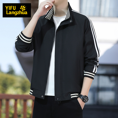 伊夫狼爪(YIFULANGZHUA)夹克男立领青年2024秋季新款时尚潮流宽松百搭户外运动外套上衣