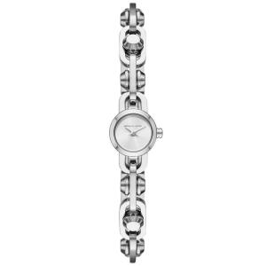 Michael Kors 女士银色不锈钢链节太阳纹石英腕表mm防水都市潮酷配饰 Silver-Tone