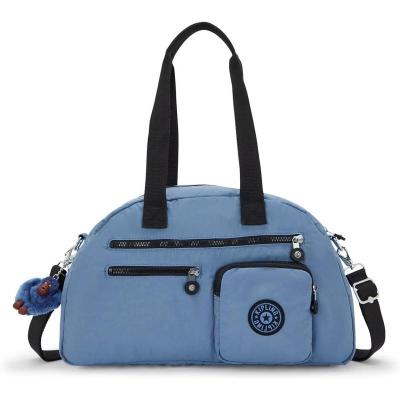 Kipling凯浦林单肩包女实用轻便容量大易携带蓝色多口袋便携