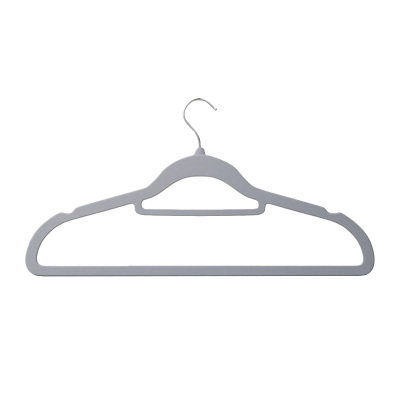 山之只 植绒防滑衣架 灰色40cm 个