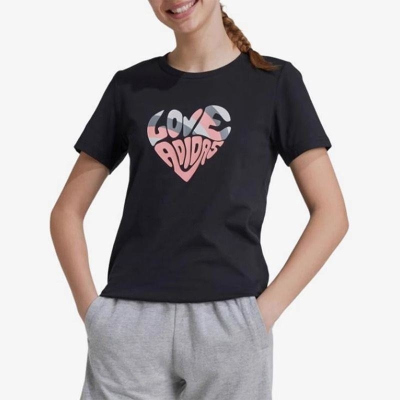 Adidas/阿迪达斯 大童透气运动耐穿T恤图案针织 IY8138 D