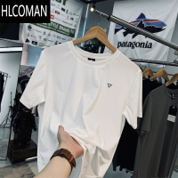 HLCOMAN岛国单水波纹肌理凉感四面弹山系运动户外男士圆领短袖速干T恤