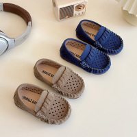 儿童豆豆鞋男女代销一脚蹬皮1-3岁潮子童小孩透气单宝宝镂空