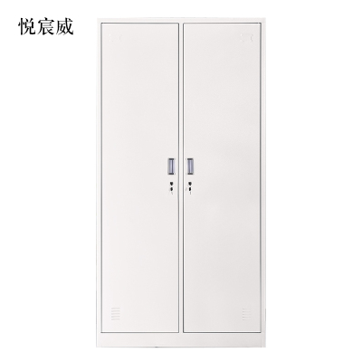 悦宸威加厚二门钢制更衣柜员工柜铁皮职工储物柜带锁存包柜鞋柜
