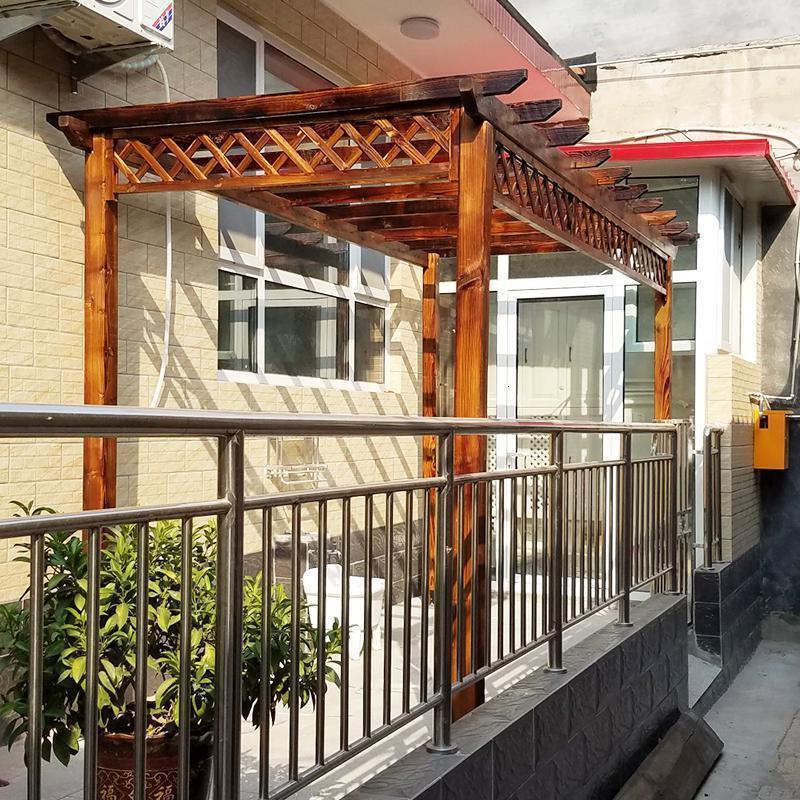 森美人定制户外防腐葡萄架庭院凉亭花架碳化木花园长廊爬藤四角家用