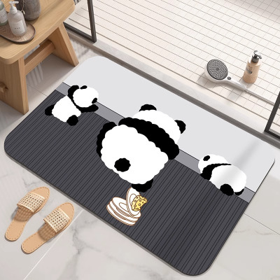 地垫卫生间厨房门口脚垫硅藻泥吸水吸油垫子可擦免洗防滑长条地毯