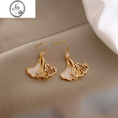 JiMi扇形耳坠高级感耳环女小众设计2023年新款潮洋气耳饰气质轻奢耳钉