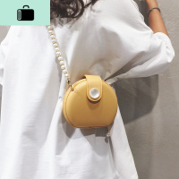 夏天小清新包包斜挎百搭珍珠链条女包2020新款时尚韩版单肩小圆包NEW LAKE女斜挎包