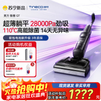 添可极客GT[110℃高能除菌 28Kpa劲吸 14天无异味]超薄躺平0缠毛洗地机自清洁扫地机器人