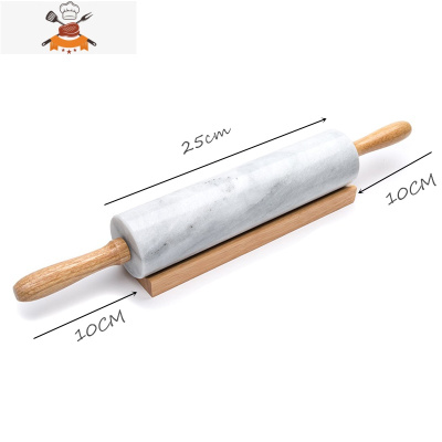 擀面杖滚轴实木饺子皮家用大号烘焙工具大理石擀面棒赶杆擀面棍杖 敬平 白灰色