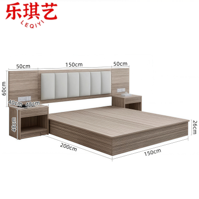 乐琪艺单床+床头柜B07套