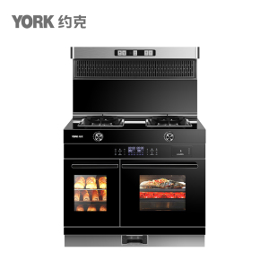 约克 (YORK)智能集成灶YK-J61DK 烟机 灶具 独立蒸烤 气电分离 强劲吸力 防水防火 免清洗风轮